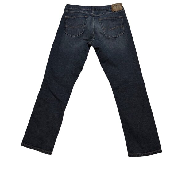 Signature Levi Strauss & Co Mens Straight Fit Jeans Size 32x29 Hemmed Blue Denim - Picture 2 of 9